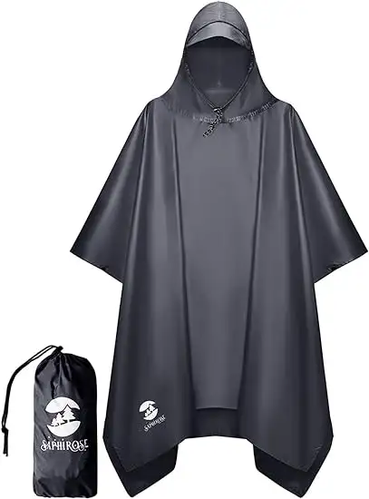 SaphiRose Hooded Rain Poncho - 611b 0wkhkl._ac_sy550_
